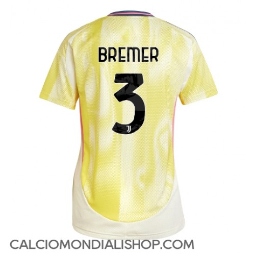 Maglie da calcio Juventus Gleison Bremer #3 Seconda Maglia Femminile 2024-25 Manica Corta